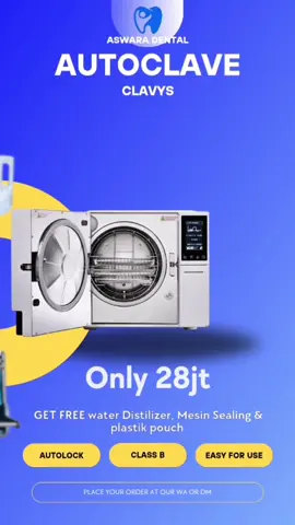 Banyakk bonus nyaaaa oyyyyy Menyediakan autoclave dental dengan fitur terbaru autolock, class B dan mudah digunakan #doktergigiwajibpunya #sterilizer #autoclave #dental #dentist 
