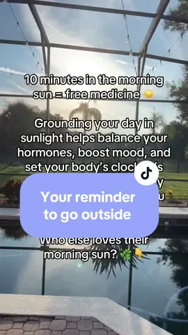 Sometimes the healthiest things aren’t in a bottle—they’re already in your backyard. Morning sun is a game changer. #naturalhealth #momlifeunfiltered #over40wellness #morningsun 