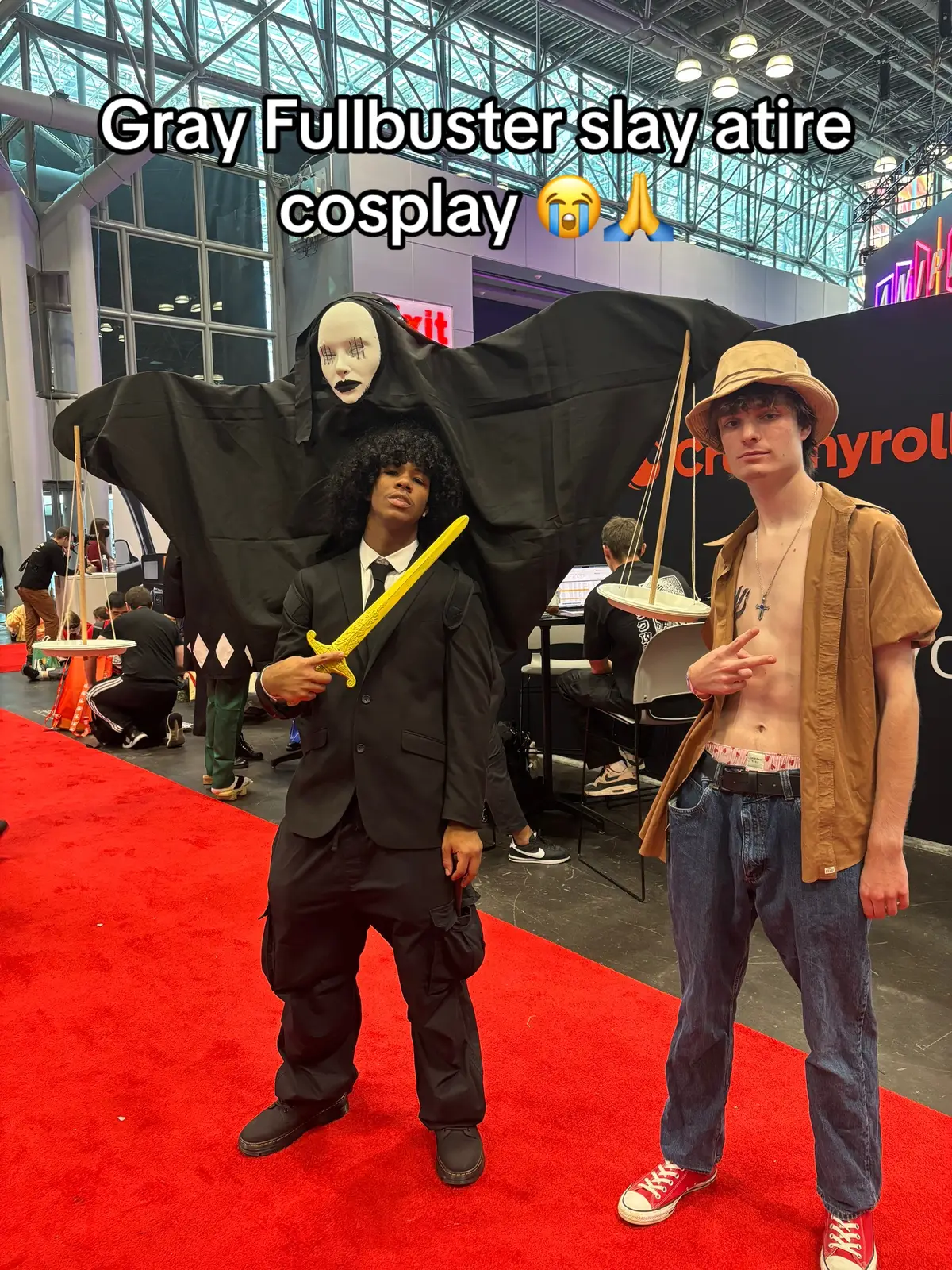 probs last animenyc post but loved this lowkey 😭✌️ #animenyc #anime #fairytail #cosplay #grayfullbuster 