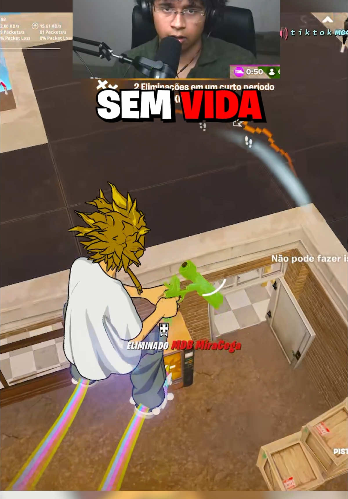 Trickshot insano🎯 #fortnite #fortnitebr #zerobuild #streamer #aovivo #trickshot #epicgames 