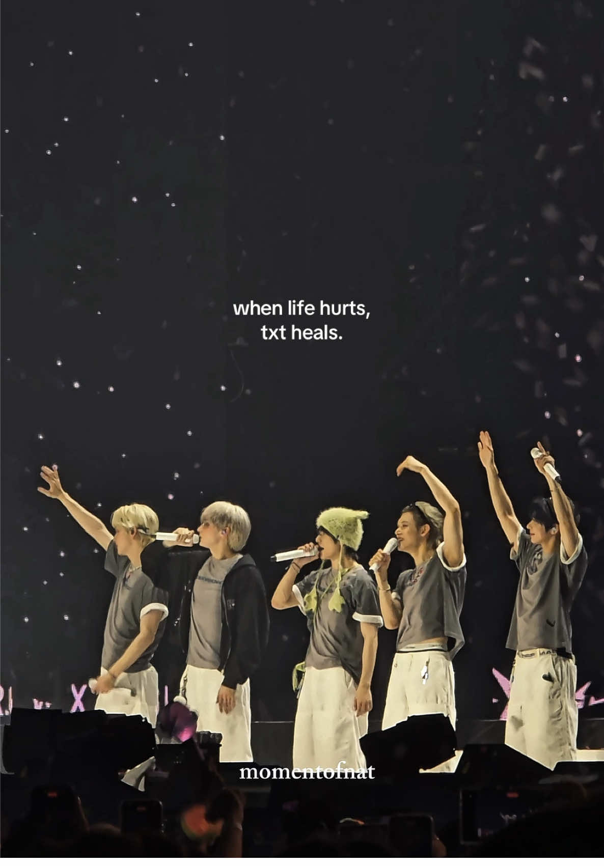 saying goodbye, watching them slowly dissapear and the light turns on.. really the hardest part of the concert💔 #kpop #tomorrow_x_together #투모로우바이투게더 #kpopfyp #concert 