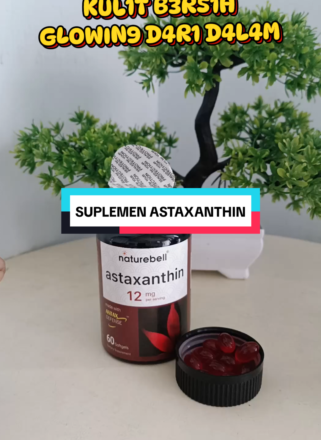 Suplemen perawatn kulit dari dalam #astaxanthin #modalkontendoang #suplemenkulit 