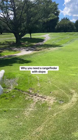 This is the reason you needed a rangefinder with slope. You have to have the right distances to know what club to hit. #golf #golfer #pga 