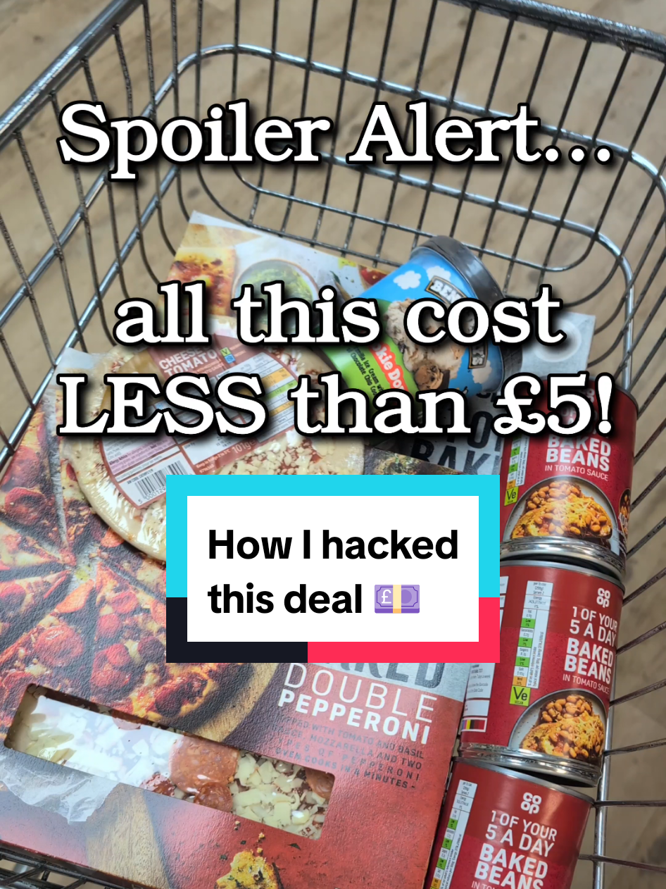 🍕🍦How I hacked this Co Op deal🍦🍕 It's all about the membership card and offers. I stacked 3 extra offers with this £5 pizza and ice cream deal. It saved me 54p PLUS I got 4 extra items! Here's how... First of all, I took my husband's Co Op card with me because he has 50p off Co Op pizzas. I claimed that against a little Co Op snack pizza which is 51p for members meaning it cost just 1p! Next, I scanned through 3 tins of beans. I did this at self serve because I had to put them through separately to activate a booster offer - I wouldn't usually but for the purpose of this offer I did and luckily there was no one else waiting... You get £1 when buying 3 tins of Co Op fruit or veg. Beans are on the list and they're 40p a tin for members so the total spend on 3 tins of beans was £1.20 but it activated a £1 off my shop offer. FINALLY, I stacked that along with a 75p off Ben & Jerry's offer I also had on my card. So instead of the pizza deal costing £5, it took the price down to just £3.25. Adding that £3.25 to the £1.20 for beans and 1p pizza, my total was £4.46. Not bad for 3 pizzas, ice cream and tins of beans for the cupboard! Make sure you check your Co Op app and if your partner doesn't have one, get them to sign up so you can make the most of their offers too 🙌🙌🙌 #dealstacking #pizzanight #thriftylife #budgetlife 