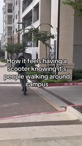 That la scooter is a must.  #scooter#unt#dtx#college#union#fyp#viral#campus#party#scooter#ride#zoomin#lit#edit#denton#walking 