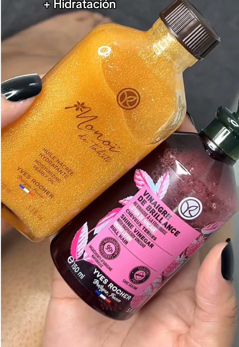 Transform dull hair into radiant shine with @Yves Rocher USA 🌿✨ The Hair Shine Vinegar refreshes and smooths, while the Monoi Pearly Oil hydrates and adds a silky glow. 100% a shine + hydration combo your hair will thank you for. 🛒 Link below to shop. . . . . . #YvesRocher #HairCareRoutine #ShinyHair #NaturalHaircare #HealthyHair 