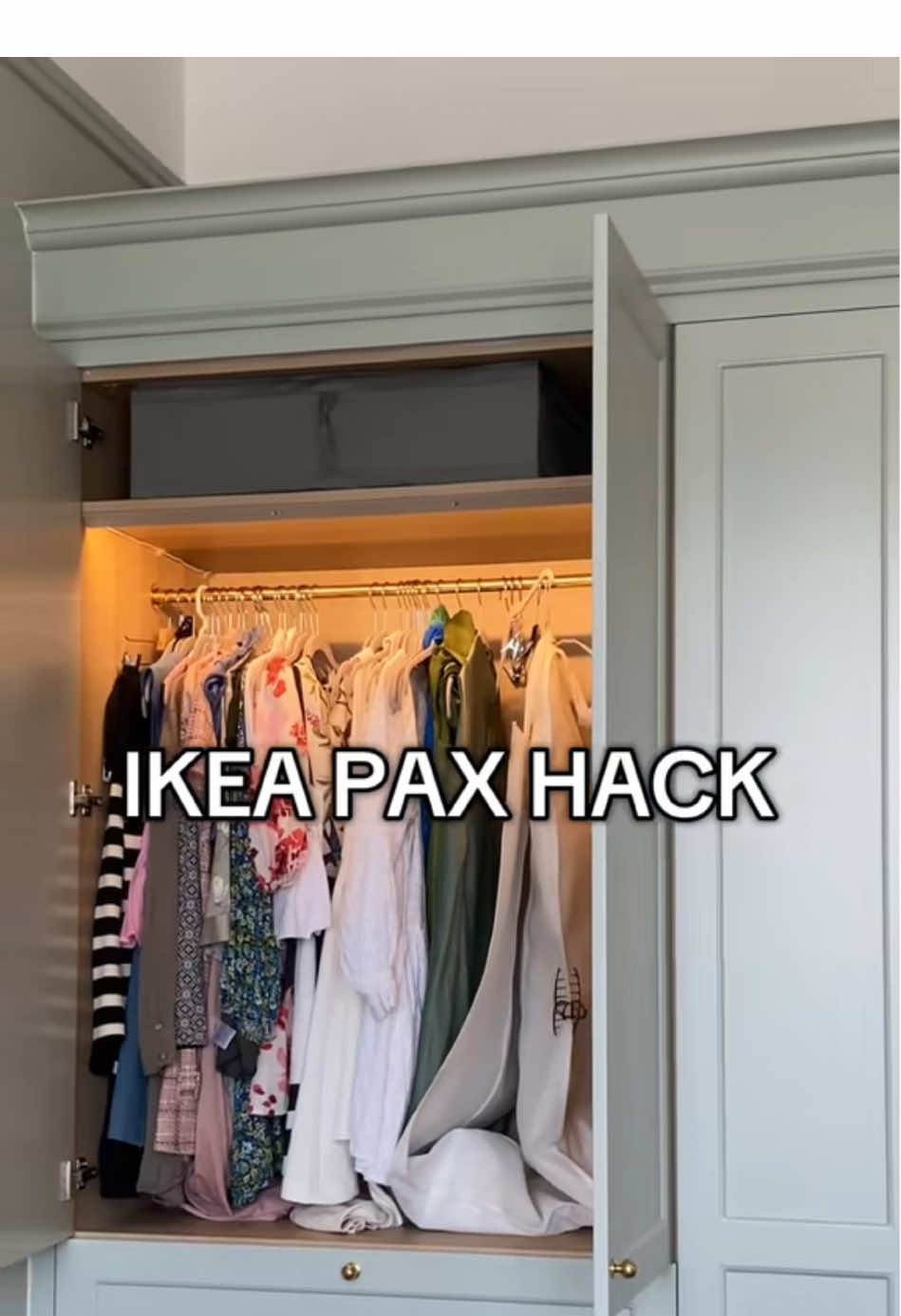 Finally added the last details now I just need to declutter and organize 😌 #ikeahack #pax #fyp #interiordesign #marthastewart 