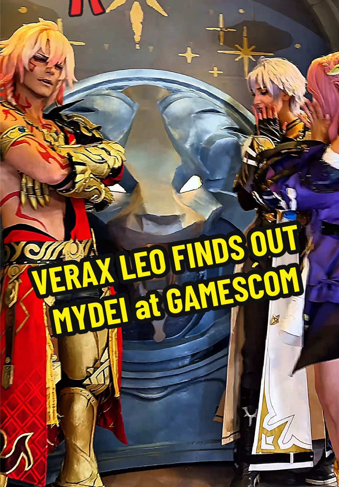 VeraxLeo Knows.. 👹🫣 (Do you remember that scene?😉) Being Mydei at Gamescom @HonkaiStarRail_Official booth together with other incredible cosplayers ❤️‍🔥 . Phainon - @xMaddu Cyrene - @yukki ☆* ゆっき  . #HonkaiStarRail #starrailGC2025 #Phainon #Mydei #Cyrene 