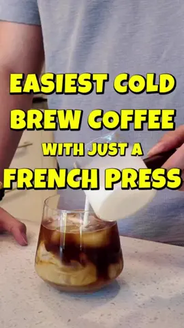 Easiest Cold Brew Ever 🧊☕ – Made Simple with a French Press Learn how to make the EASIEST cold brew coffee 🧊☕ with just a French press! No fancy equipment, no fuss—perfect ratio, smooth taste, and just forget about it for 12 hours (or overnight) and bam! You’ve got cold brew. 💡 Tips included: 85g coffee beans + 600ml cold water Room temp or fridge steeping Press slowly for the perfect brew Serve it over ice ❄, alone, or with a splash of milk 🥛. Cheers! 🥂 #coffeelover #coffeetiktok #coldbrew #coffee #frenchpress 