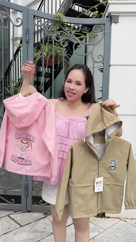 Áo gió hàng hot trend hai lớp cho bé