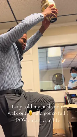 When they ask he delivers🤣 she got so full !!!! Speaking in tongues and all . #funeralhome  