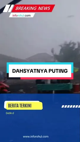 Detik-detik angin puting beliung meluluhlantakkan tenda dan panggung pada Event KUD Cup antar dusun di Rimbo Makmur, Rabu (27/8) sekitar pukul 18.00 WIB. Penonton berhamburan menyelamatkan diri saat angin kencang tiba-tiba menghantam lokasi. #InfoRohul #RimboMakmur #KUDCup #PutingBeliung #breakingnews 