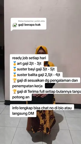 Membalas @aufah.mila #lokerbabysitter #lokerprt #lokersurabaya #lokerwanita #infoloker 