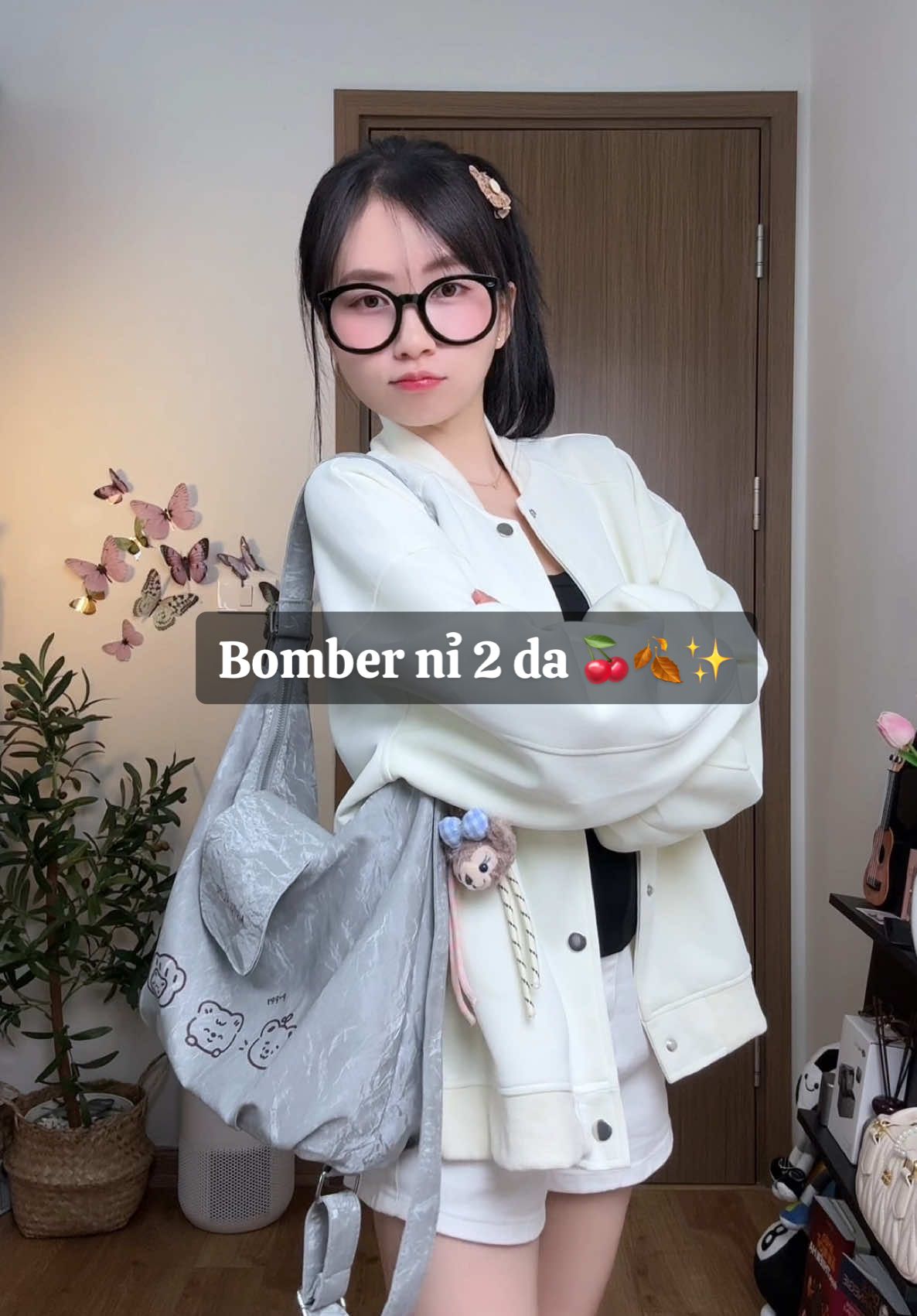 Mua mặc đôi với bff hoặc ny siu đẹp á mấy nín📸✨🍂🍒 #xuhuong #bomber #ni2da #meozbasic 