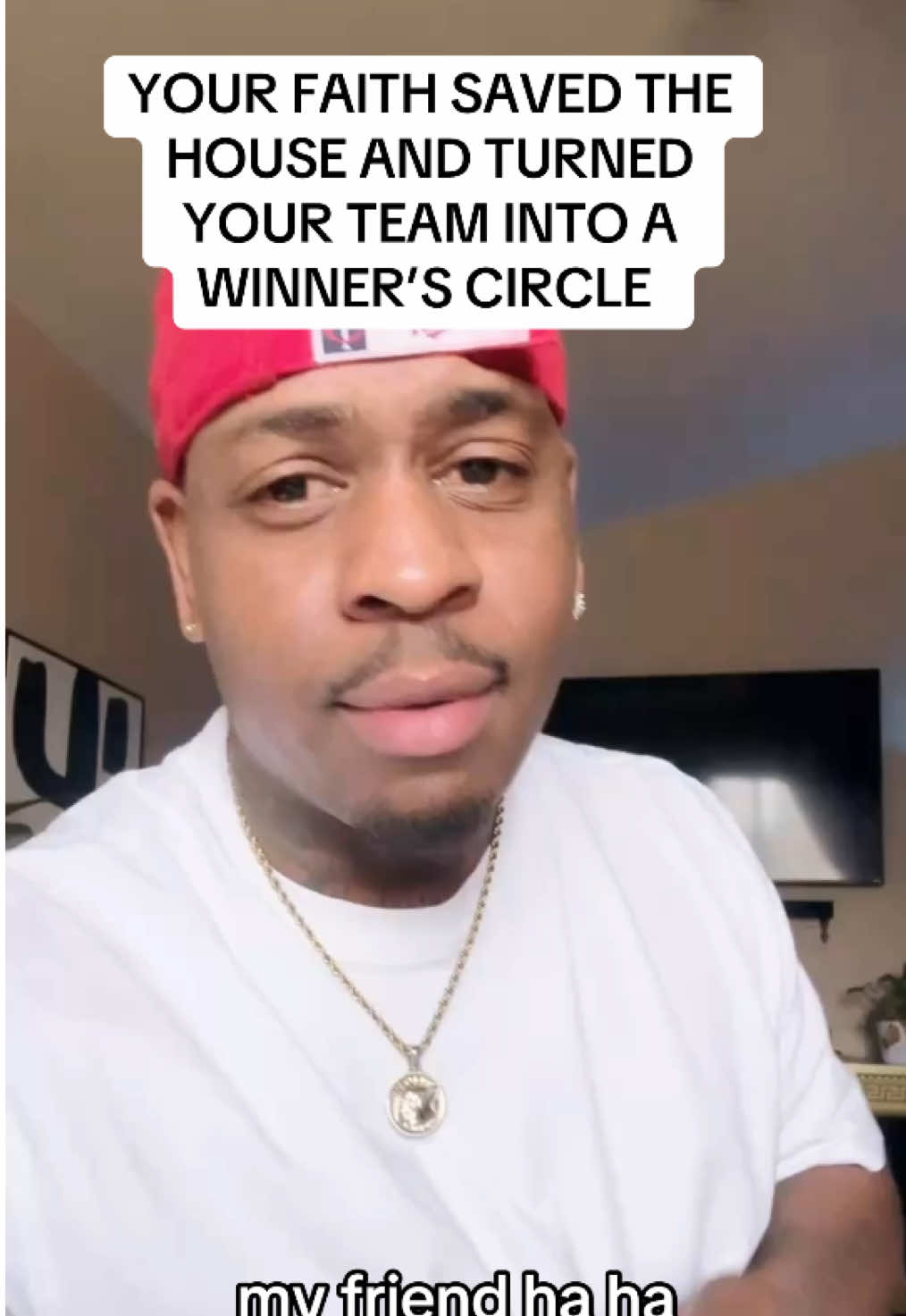 Your faith saved the house and turned your group into a winner’s circle. Glory be to GOD. You’re big blessed. 🙇🏾❤️🙌🏾 #fyp #spiritual #manifestation #faith #minister 