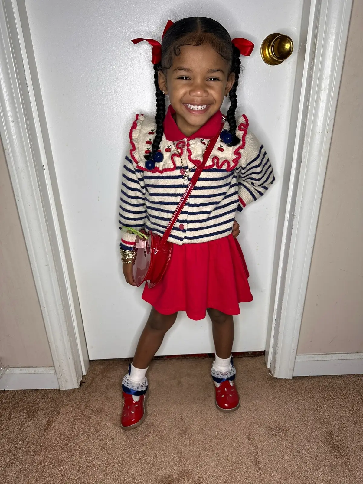 Pretty P with a 🍒 on top ❣️ #theprettiest #flygirl #cutetoddler #toddlersofinstagram #toddlerfashion       