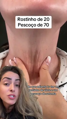 O tratamento de pele para ter um pescoço condizente com o rosto 😂 Link na BIO 🫶🏻 #papada #pelesaudavel #retinol #skincare #pescoço 