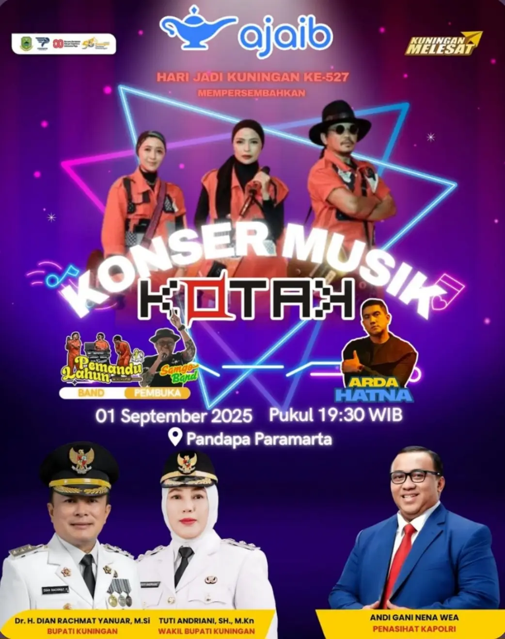 Hari jadi kuningan yang ke 527 mempersembahkan band kotak😎 #kuninganjawabarat #harijadikuningan527 #kotakband #kuningan 