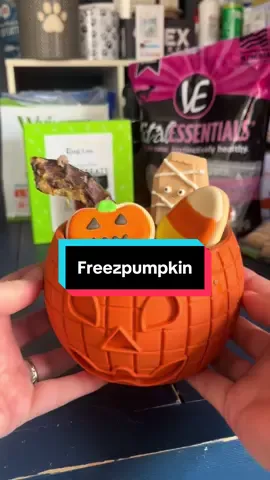 Get the new freezpumpkin from @Freezbone today! Labor Day sale starts now. #dogfood #enrichment #enrichmentfordogs #dogtreats #dogtoy 