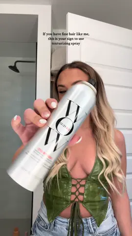 This color wow texturizing spray helps my hair go from being too soft & fine to big and volumized! Game changer for my hair routine when I get ready to go anywhere! #hairtok #hairmusthaves #haircare #hairtips #ad 