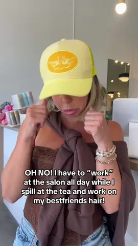 It’s a rough life out here! @Brielle MAC #fyp #hairtok #salonlife #njhairsalon 