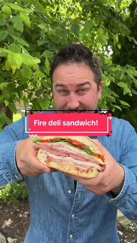 I was in the mood for a fire cold cut deli sandwich and when I heard @Lower Family Foods has awesome capicola, I based my entire sandwich around that! It spiraled into this massively delicious sandwich! This was so good and loaded with capicola, hot soppressata, herb roasted ham, sun dried tomato roasted turkey, beef bologna, provolone cheese, homemade roasted red peppers, calabrian chili spread and arugula all on a freshly baked ciabatta loaf. You can find these awesome products at LowerFamilyFoods.com #fire #sandwich #meat #cheese #family  