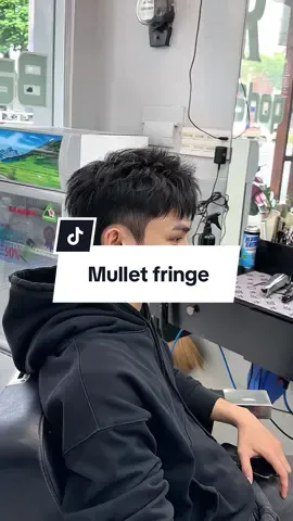Mullet + fringe 🌪️ #hairstyle  #mullet #fringecut #cattocnamquan4 #barbershopquan4 