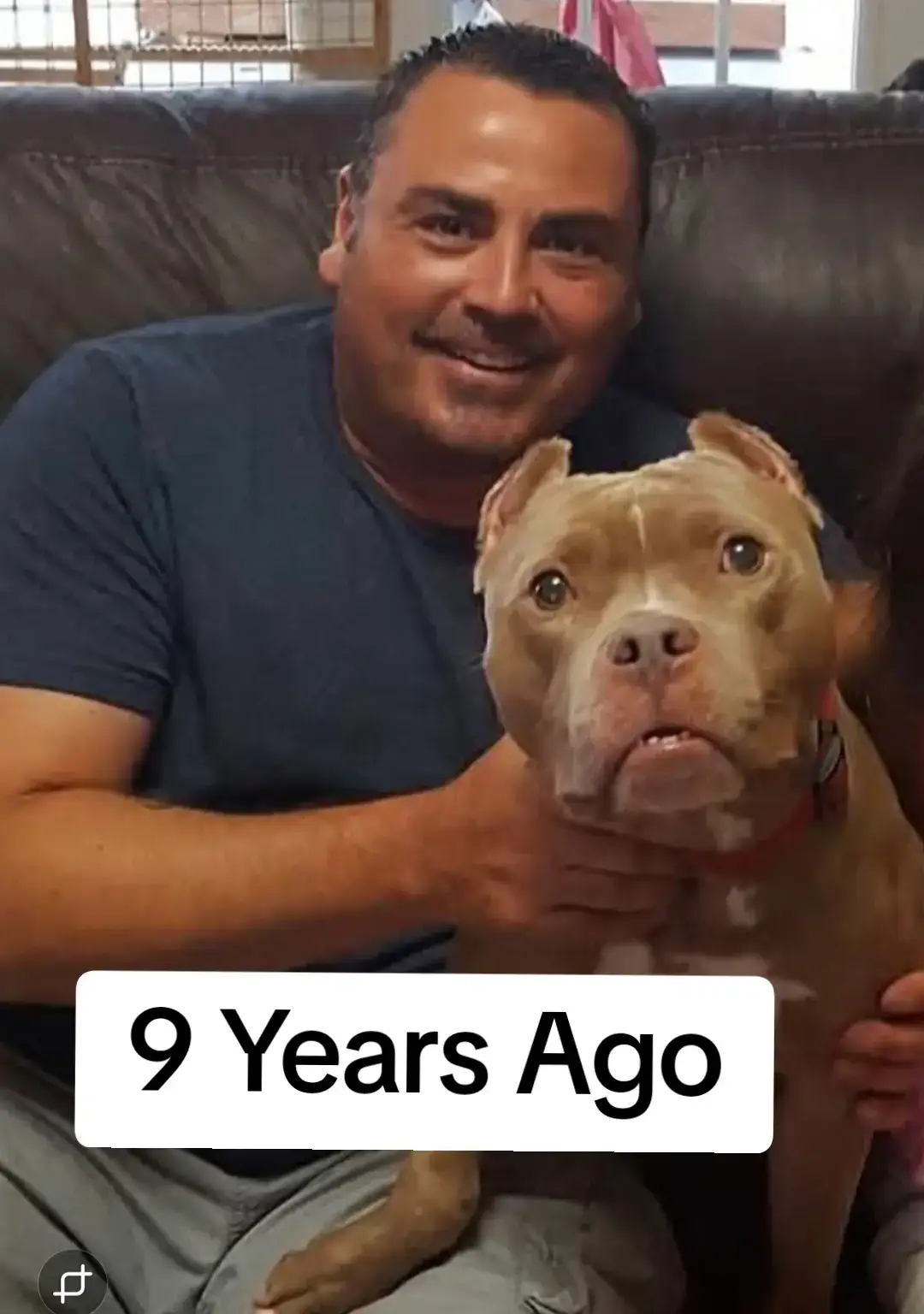 This is me and Deuce 9 years ago and today. He's 12 years old and waa diagnosed with MCT over 3 years ago. Still going, still happy, always Daddy's Boy!  looking at the contrast in his physical appearance and his eyes makes me sad. But, I always stay in the moment with him. He deserves for me to be present with him! #olddogsoftiktok #cancerdog 