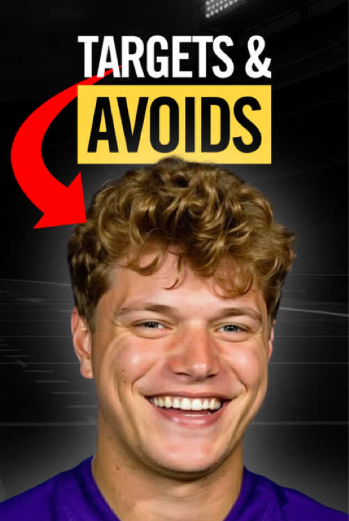 Check my profile ⬆️ to get my Top-150 🚨 Most people are drafting the wrong guys at every position… Here’s exactly who to target — and who to avoid. At QB? Target J.J. McCarthy. Weapons ✅ O-line ✅ Kevin O’Connell’s system ✅ This is a setup built to break out. Avoid Baker Mayfield. He led the NFL in TDs over expectation. But his weapons are hurt… or aging. Regression is coming. RB next: Zach Charbonnet is the cheat code. 2nd in total routes. 11th in points per opportunity… as a backup. So if Walker misses time again? Charbs could win your league. Avoid Brian Robinson Jr. No passing work. Faded down the stretch. And might even get traded. Way too risky. At TE: Dalton Kincaid is the pick. 3rd in targets per route run. Buffalo’s WR room is thin. He’s healthy now. And ready to go. Avoid Sam LaPorta. Still not practicing. OC gone. Crowded offense. Price too high for the risk. . WR? Michael Pittman. He played through a back injury… And still held a 22.6% target share. That’s a WR2 you get after pick 100. Avoid Marvin Harrison Jr. 10 games under 50 yards. Couldn’t separate. And you're paying a WR1 price. #FantasyFootball #FantasyFootballAdvice #FantasyFootballDraft #FantasyFootballTips #FantasyFootballLeague