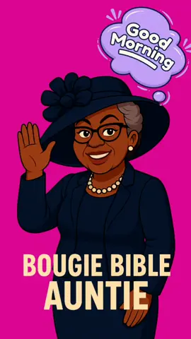 “Bougie Bible Auntie’s Word for today: 👒✨ Stop stressing over tables God never built for you. Your worth is stamped, your peace is non-negotiable, and your blessing is right on time. Speak it, claim it, walk in it. 💅🏾 #BougieBibleAuntie #DailyAffirmations #FaithAndFunny”