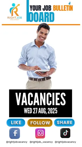 🔔 NEW JOB ALERT!  RightJob Vacancy: Your Job Bulletin Board. Find full details & apply directly as instructed on the ad graphic! #fyp #trini_tiktoks #vacancy #hiring #jobs 