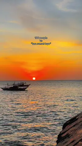 100 people vs. “tara sunset tayo” 🌅 #sunset #fyp #sunsetlover #foryou 