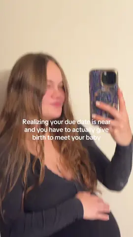I’m excited to meet you, just wish I could skip that part 🥲😂🩵 #birth #duedate #septemberbaby #MomsofTikTok #babyboy 