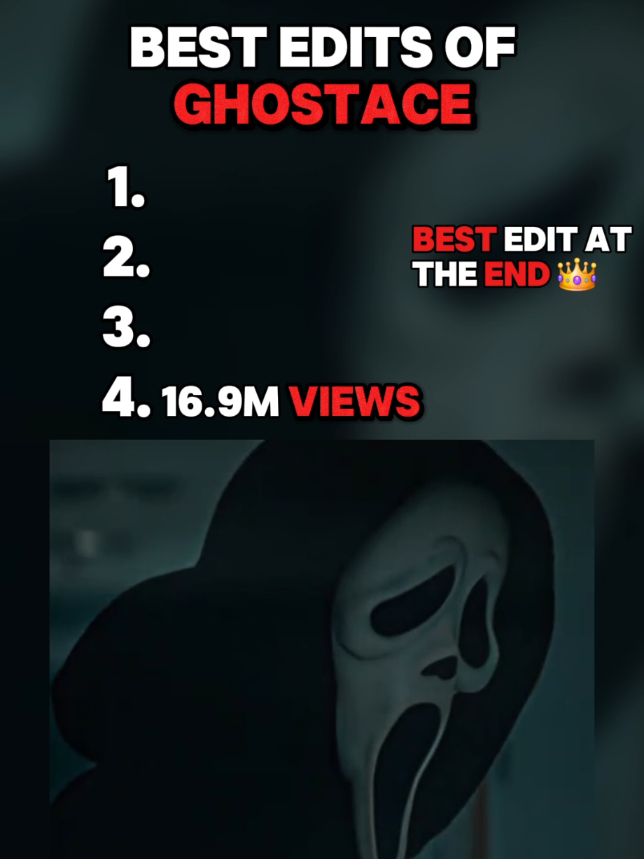 Top 4 best and most viral edits of GHOSTFACE 🔥 #scream #scream5 #screamedit #screammovie #amberfreeman 