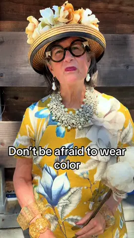 Don’t be afraid to wear color. #advancedstyle #colorful #color #style #fashion 