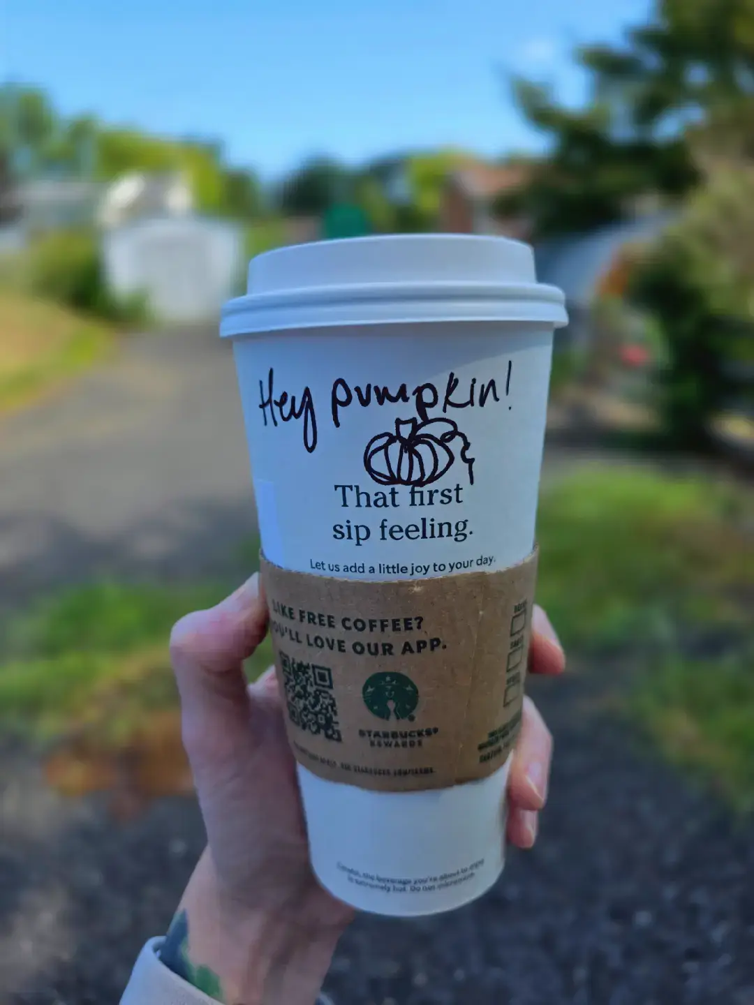 @Starbucks over here making me feel special 🥹💚🎃 #babymamallama89 #starbucks #psl #coffee #pumpkinspice 