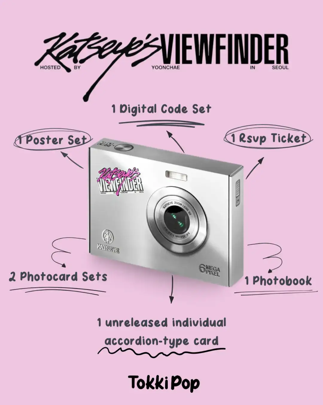 New pre-order alert🩷 KATSEYE'S VIEWFINDER IN SEOUL with WEVERSE POB is available for pre-order on tokkipop.com 🔗  #tokkipop #katseye #eyekons 