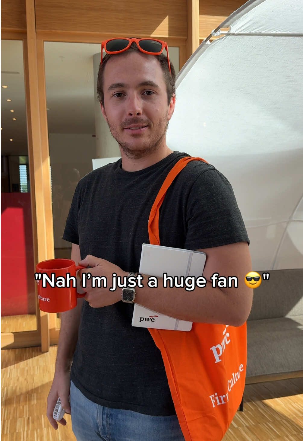 PwC’s number one fan 🏆🧡 #corporatehumor #officelife #luxembourg #fyp 