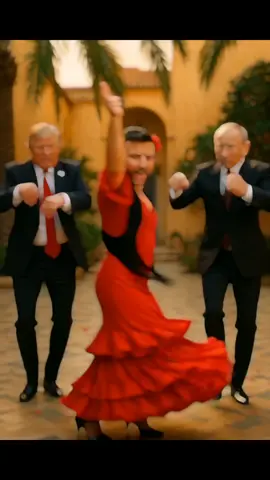 ТАНЦУЕМ ФЛАМИНГО 😜 #путин #трамп #макрон #зеленский #ai 