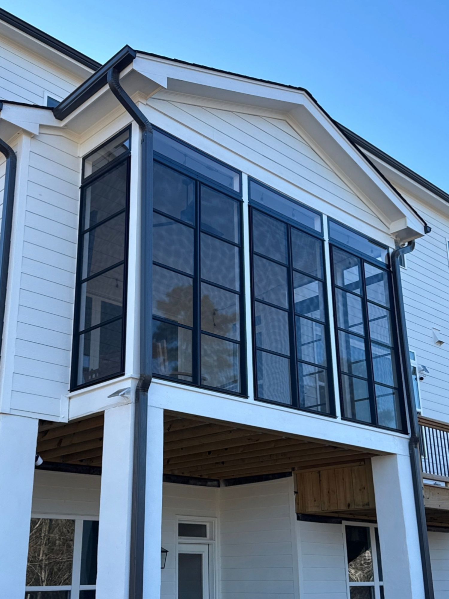 Watch this space go from simple to shining ✨ A true star of the neighborhood! #SunroomUpgrade #HomeTransformation #Windows #SunspaceRaleigh #FYP #Design #Home #HomeInspo