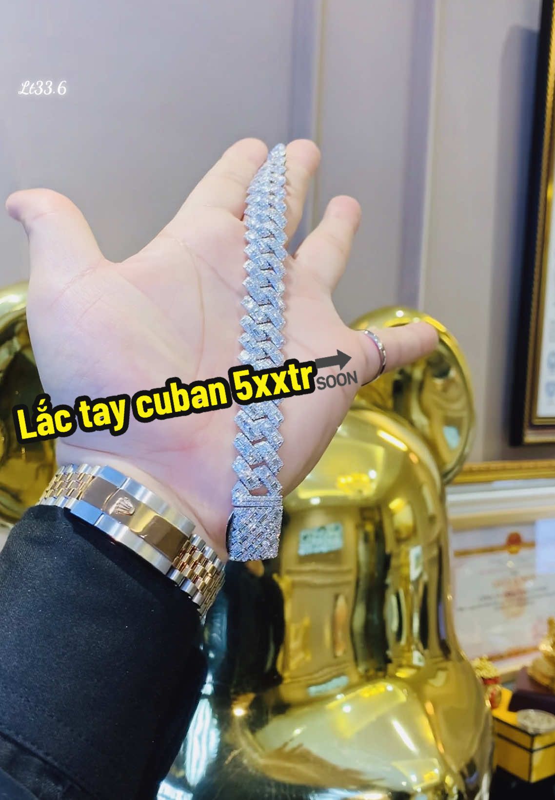 Lắc tay Cuban đẳng cấp giành cho người giàu thích sự lấp lánh tại #TamLuxury #tamluxurydiamondjewelry #lactay #kimcuong 