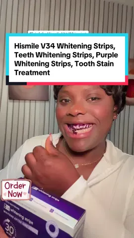 Hismile V34 Whitening Strips, Teeth Whitening Strips, Purple Whitening Strips, Tooth Stain Treatment, Combining Whitening and Colour Correction #Hismile #HismileStrips #TeethWhitening #SmileGoals #tiktokmademebuyit 
