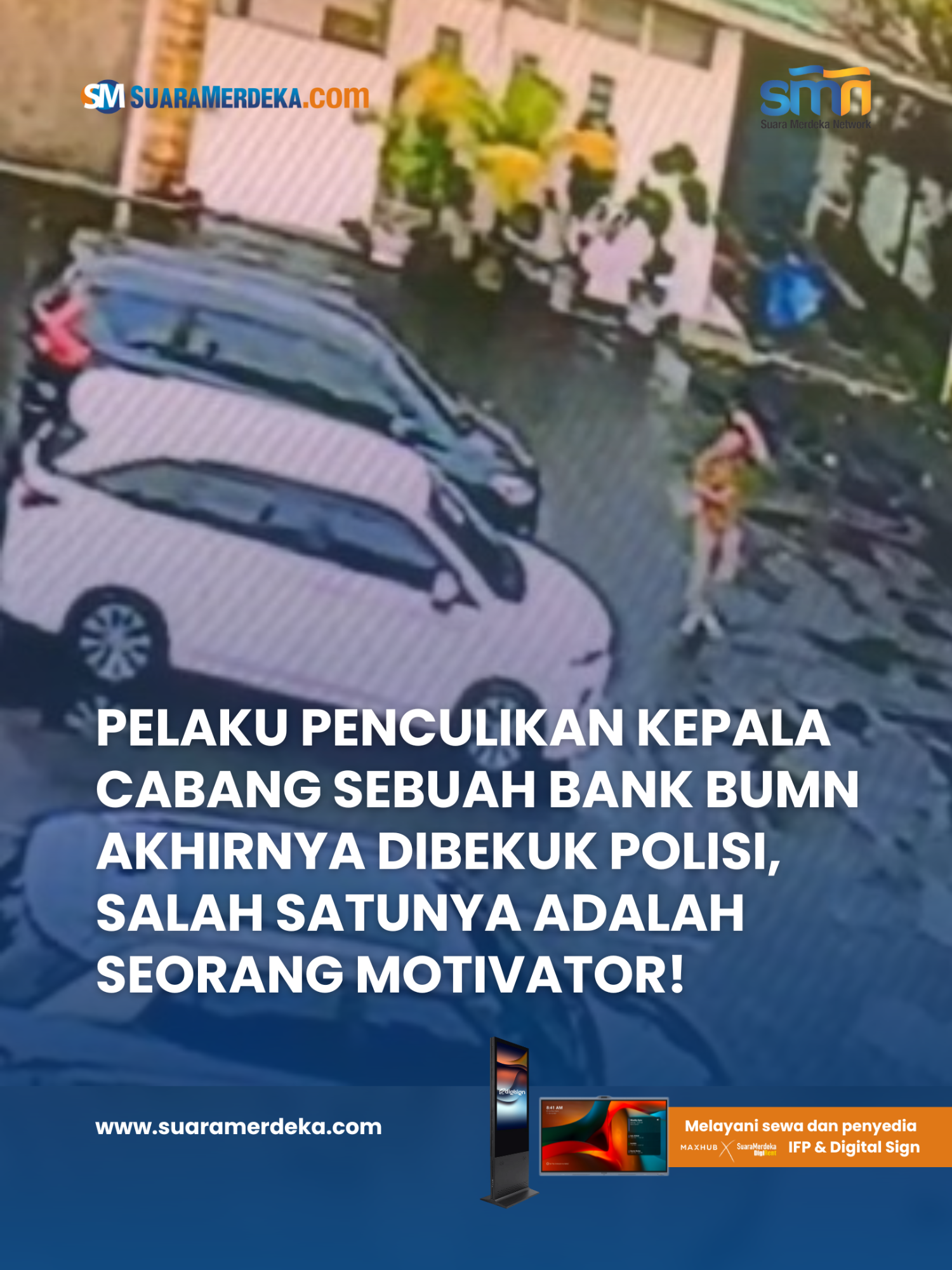 Kasus penculikan Kepala Cabang bank BUMN menunjukan perkembangan. Polda Metro Jaya berhasil mengamankan 8 tersangka pelaku penculikan. Terbaru Polda Metro Jaya berhasil menangkap tersangka RS di Ungaran. RS sendiri berperan sebagai penyedia tim pantau dan tim IT dalam kasus penculikan. Polisi menegaskan, RS adalah salah satu dari 15 tersangka yang sudah diamankan terkait kasus penculikan Mohamad Ilham Pradipta (37). (Selengkapnya klik link di bio) ---------- Baca Berita Terpercaya lainnya di www.suaramerdeka.com, dan unduh aplikasi Suaramerdeka.com di App Store dan Play Store. #suaramerdeka #suaramerdekacom #suaramerdekanetwork #kasuspenculikan #penculikan #kepalacabang #bankbumn #kasuspembunuhan #nasabah #motivator #dosen