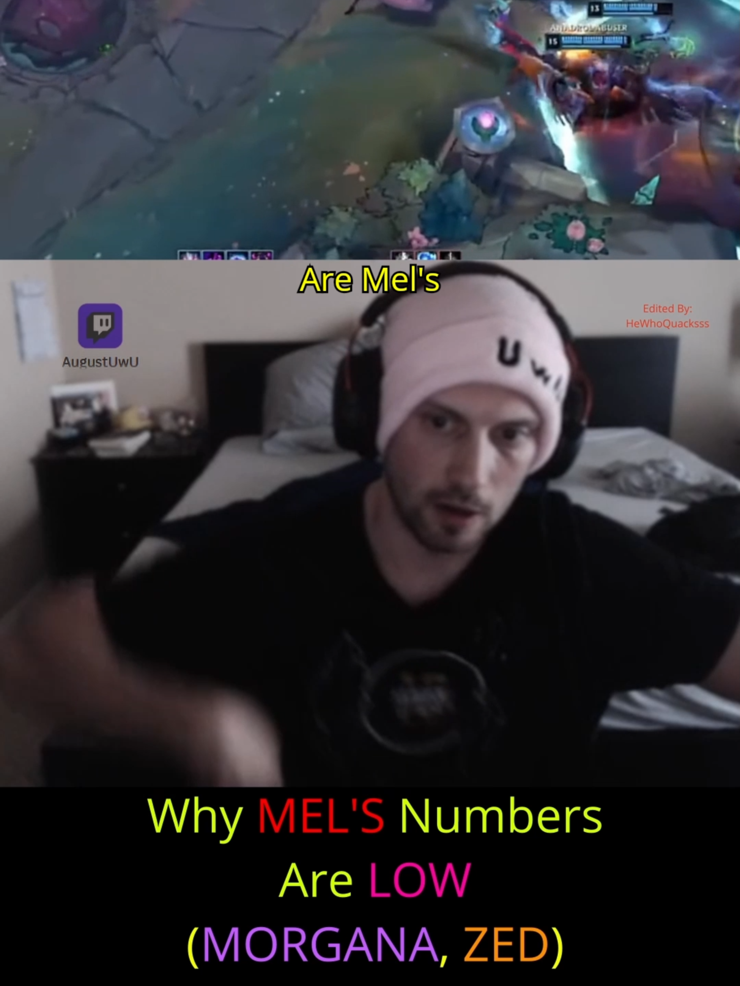 August - Why MEL'S Numbers Are LOW (MORGANA, ZED) | https://www.twitch.tv/augustuwu | Stream Date: 6-30-25 | Artist: Iniko - The King's Affirmation | Credit: AugustUwU, Trout Trainer, Kiley | #mel #zed #morgana #leagueoflegends #leaguetok #leaguetiktok #twitch #games #gaming #league #riotgames #lol #riot