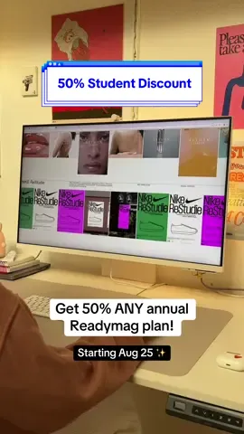 Grab it while it’s hot!! 🥵💸  At readymag.com/readymag/students #graphicdesign #webdesign #uxdesign #readymag #studentdiscount 