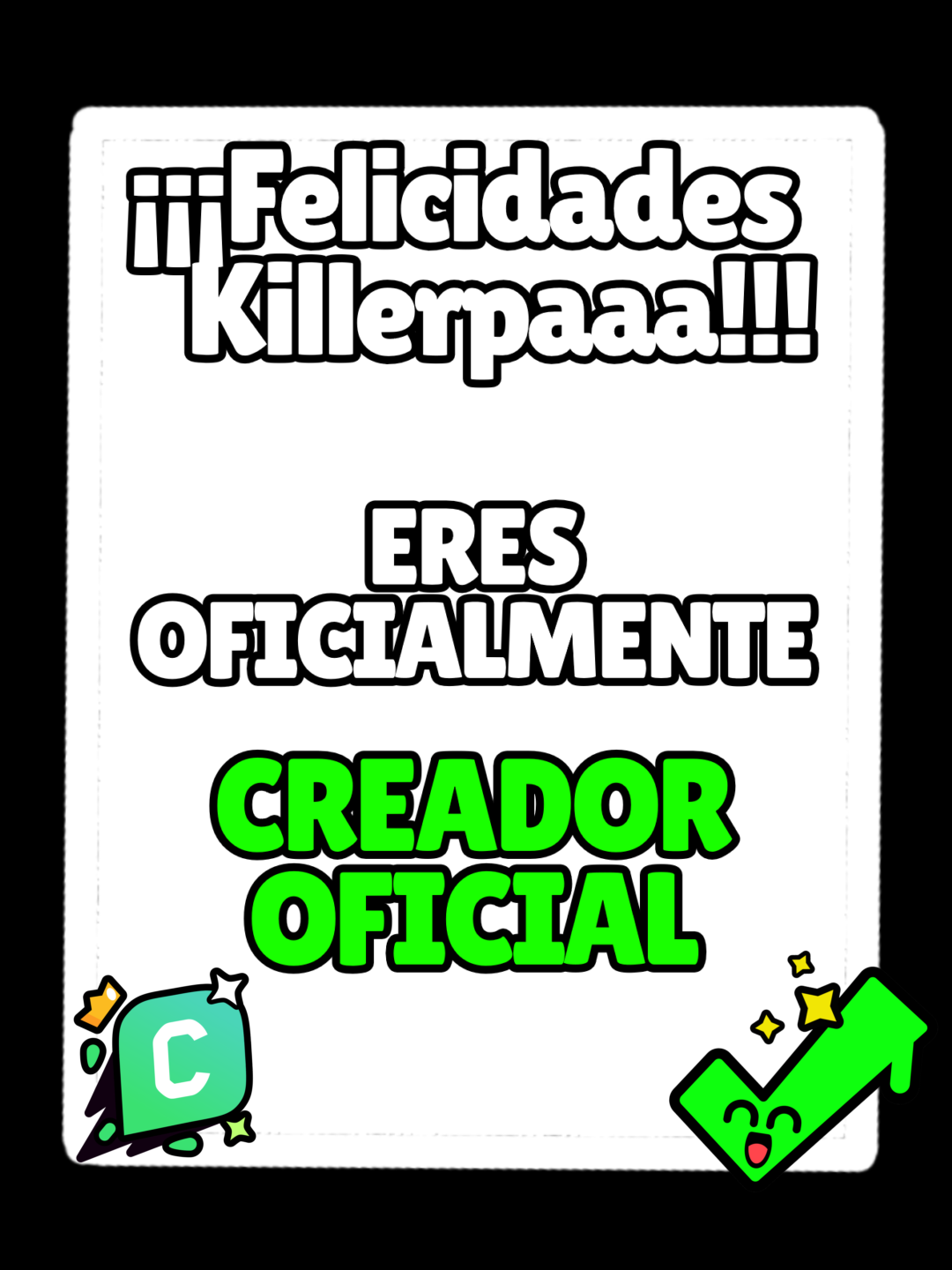 Despues de casi 10 meses de crear y subir mi contenido, por fin... Killerpaaa, es 