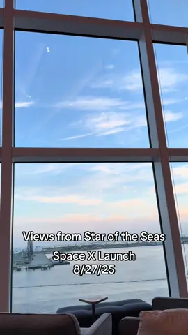 Space X Launch 8/27/25 from inside Star of the Seas @Royal Caribbean #staroftheseas #royalcaribbeancruise #royalcaribbean #cruisetok #brittanytravels 