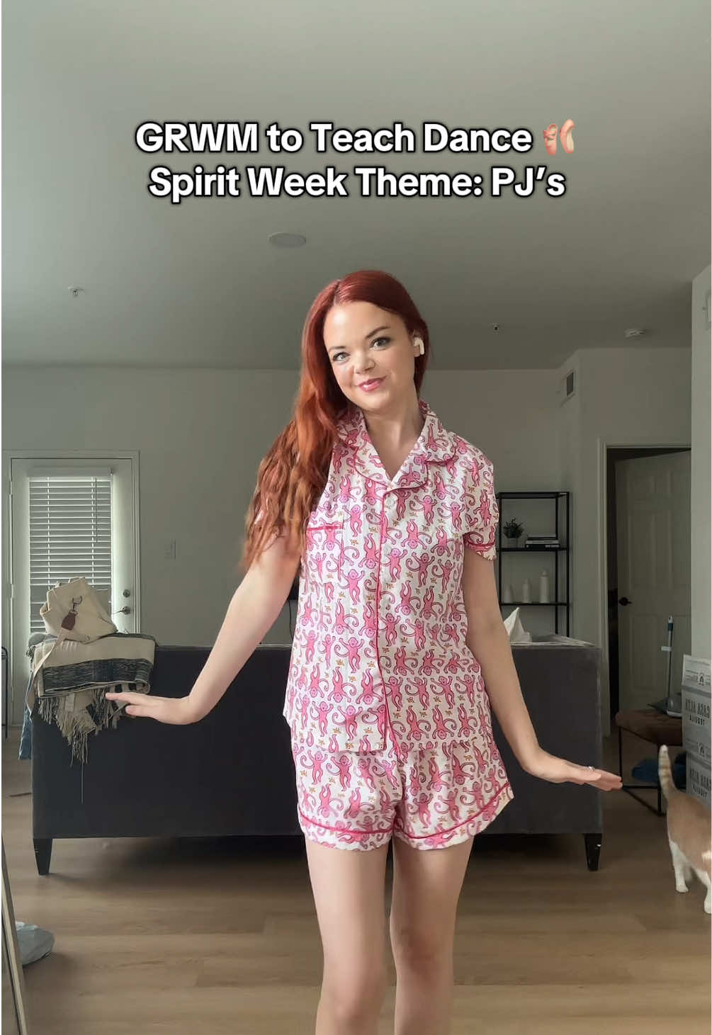 Teaching dance in my pj’s?! Say less 💕 hair, makeup, and ootd all linked in my LTK #teacher #danceteacher #hair #makeup #OOTD #grwm