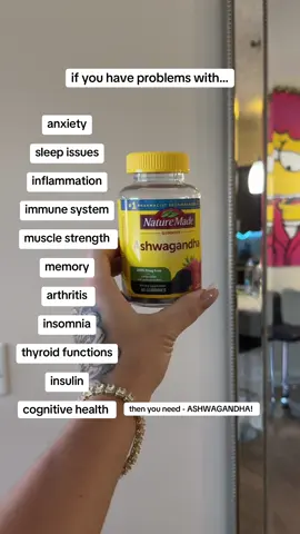 my favorite ashwaganda , it tastes good & this is the perfect amount of milligrams, i’ve taken too many milligrams before that it broke me out in allergic reaction hives- take at night to feel the relaxing effects!! 💕💕 @Nature Made  #ashwagandha #ashwagandhabenefits 