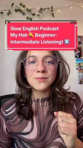 I got my hair fixed today ☺️ finally!✨ Do you like getting pretty for the day? 🙈 Today I got a haircut…  She washed my hair, then she trimmed my split ends And then she used her blow dryer to fix it up! and it got me to thinking It was a little weird… because I feel very sophisticated  I normally NEVER fix my hair I don’t even brush my hair in the mornings… So when I get all fixed up, with hair and makeup done It feels weird But I like it.  I like feeling pretty What about you? Do you like to get all fixed up and pretty for the day? If not, why? #slowenglishpodcast #englishteacher #misshoney #englishlistening #maestramiel #englishpractice #englishlearning #learnenglish 